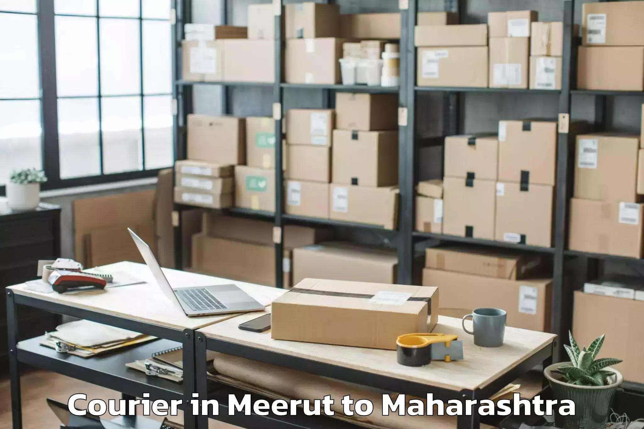 Easy Meerut to Bhamragad Courier Booking